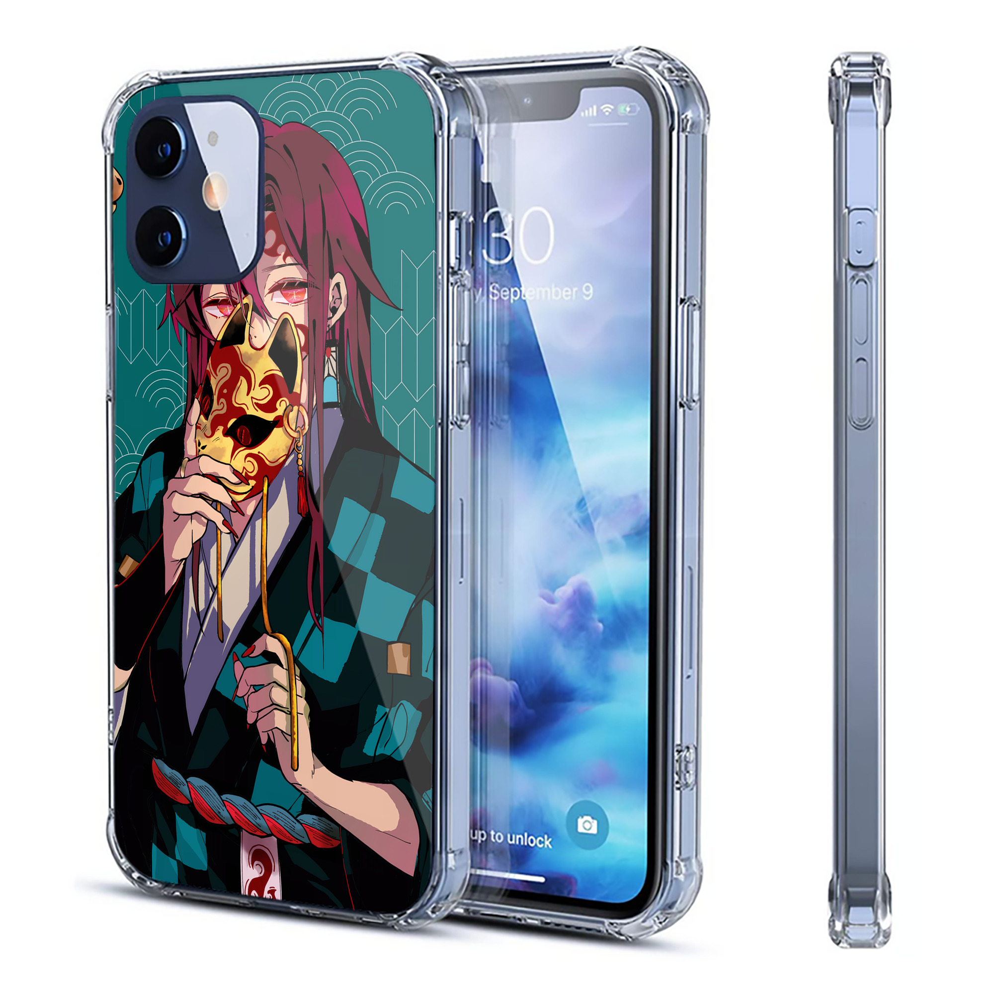 （画像用） 鬼滅の刃（きめつのやいば）竈門 炭治郎／かまど たんじろう Kamado Tanjirou 【iPhone 12シリーズ対応】透明スマホケース（クリアソフトケース）